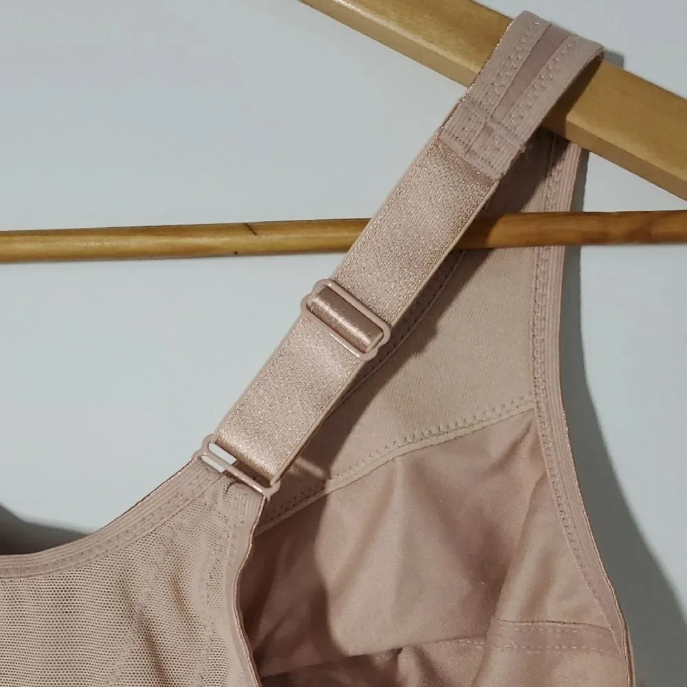 Glamorise Magic Lift Front Close Posture Support Bra Beige 38DD NWOT